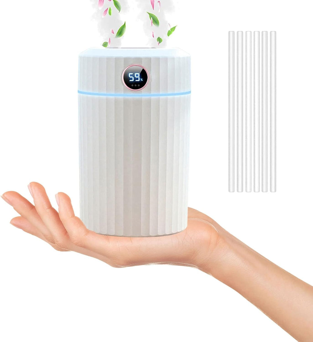 Luftbefeuchter,2L Luftbefeuchter Schlafzimmer,Humidifier Kinderzimmer mit 2 Nebelmodi und 7 Farben L