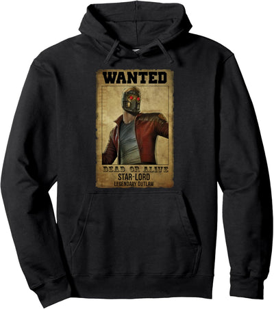 Marvel Star-Lord Guardians of the Galaxy Wanted Poster Pullover Hoodie