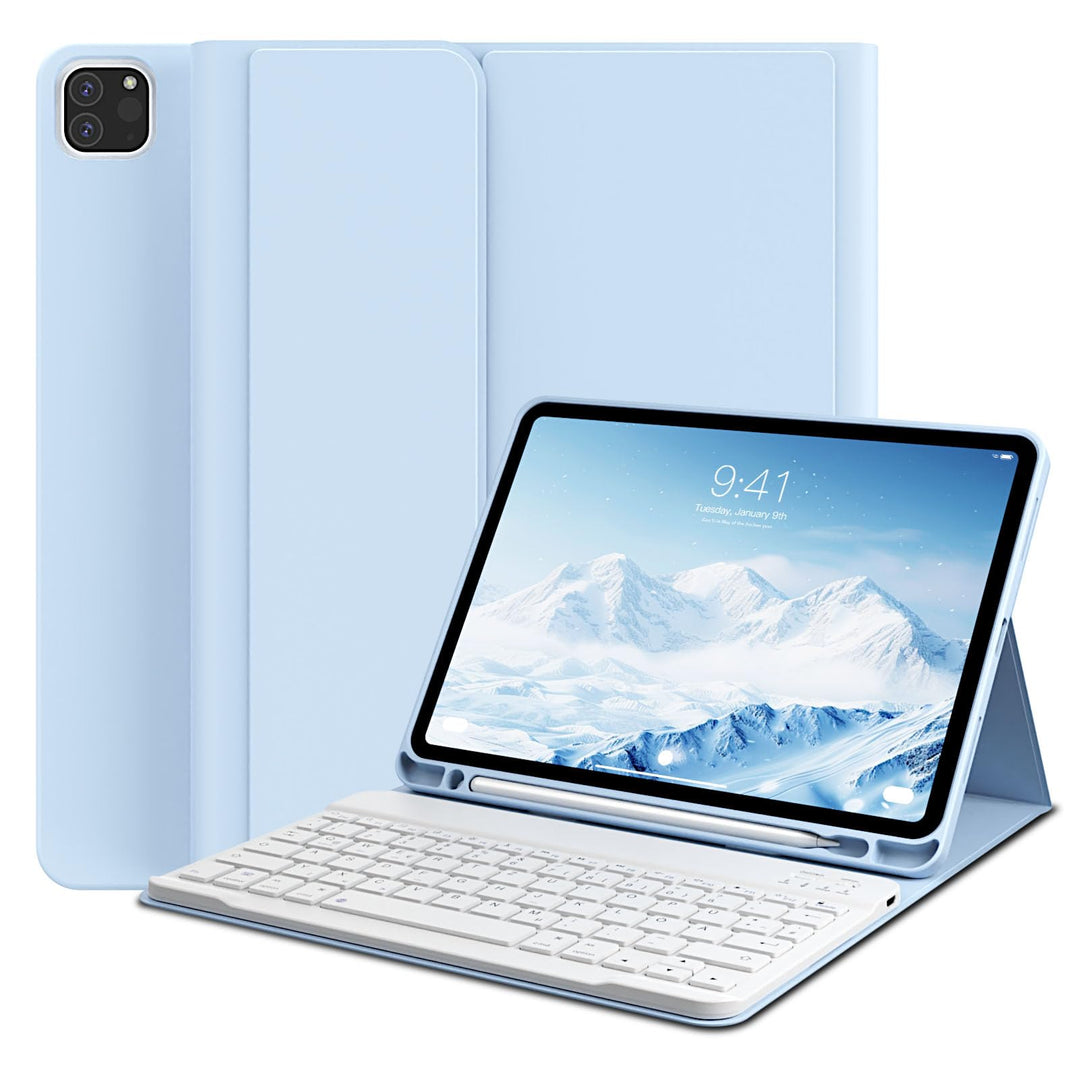 GKABXY Hülle mit Tastatur für iPad Pro 11 4. / 3. / 2. Generation 2022/2021/2020 mit stifthalter, Ma
