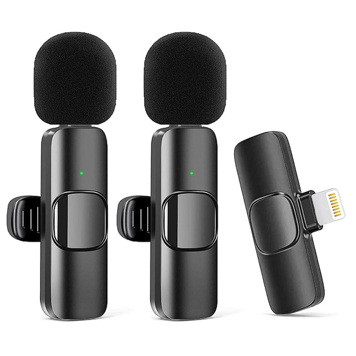 2St Lavalier Mikrofon Kabellos für iPhone/iPad,Plug-Play Lavalier Microphone Wireless Ansteckmikrofo