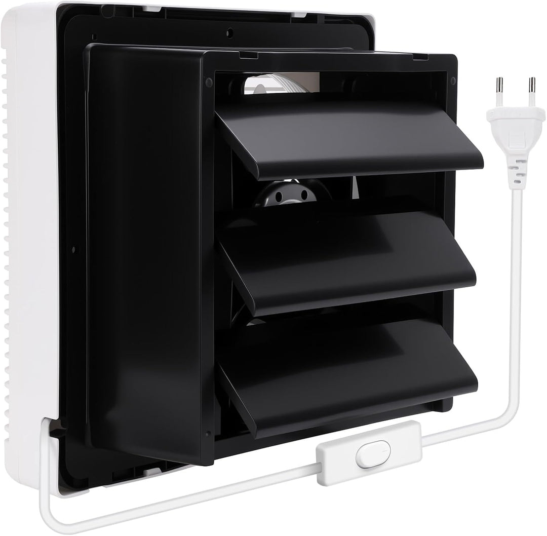 Shutter Ventilation Fan, leiser Lüftungsventilator mit 2,5 m Netzkabel, ideal für Zuhause Badezimmer