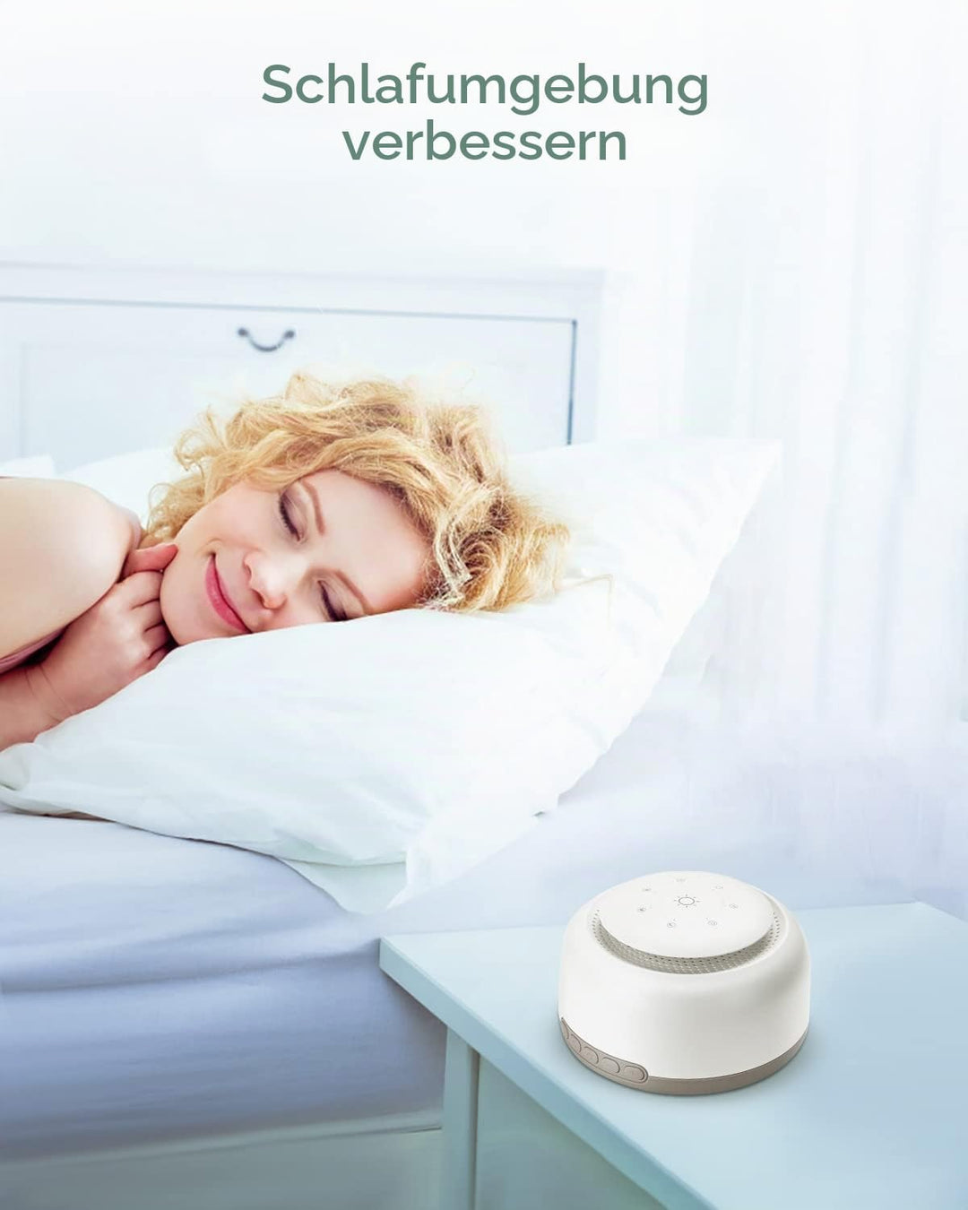 White Noise Machine Baby - YONGYAO Einschlafhilfe Baby Weisses Rauschen Sound Machine mit 30 Musik &