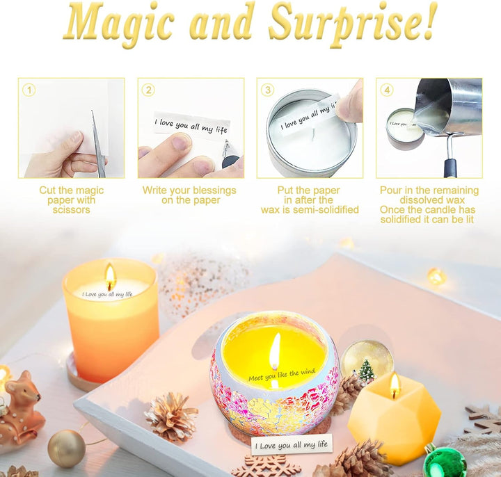 ETUOLIFE Kerzen Selber Machen Set,DIY Kerzenherstellung Kit für Erwachsene Anfänger Kinder mit 480g