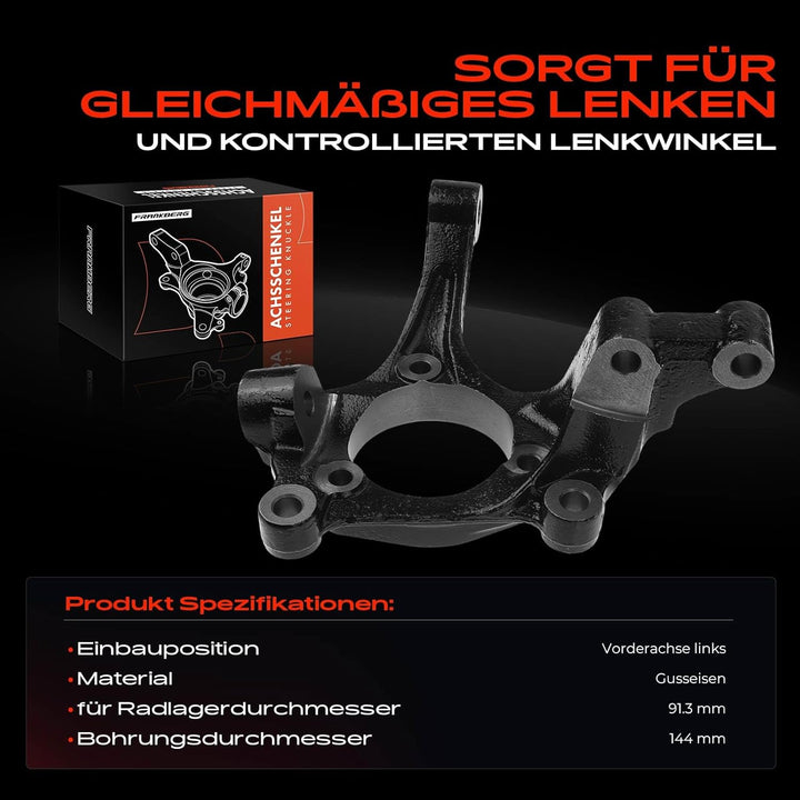 Frankberg Achsschenkel Radaufhängung Vorne Links Kompatibel mit Captiva C100 C140 Antara L07 2.0L-3.