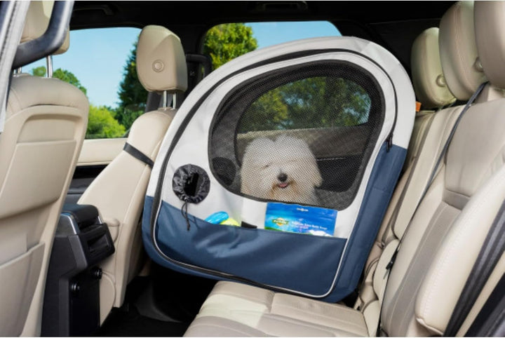 PetSafe Happy Ride Faltbare Transportbox, Hunde-Reisebox für die Autorückbank, Netztüren zur Belüftu