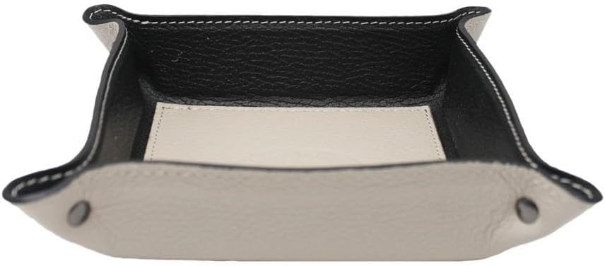FrasiBags Taschenleerer aus echtem Leder - Quadratisches Ledertablett Organizer, Praktische Aufbewah
