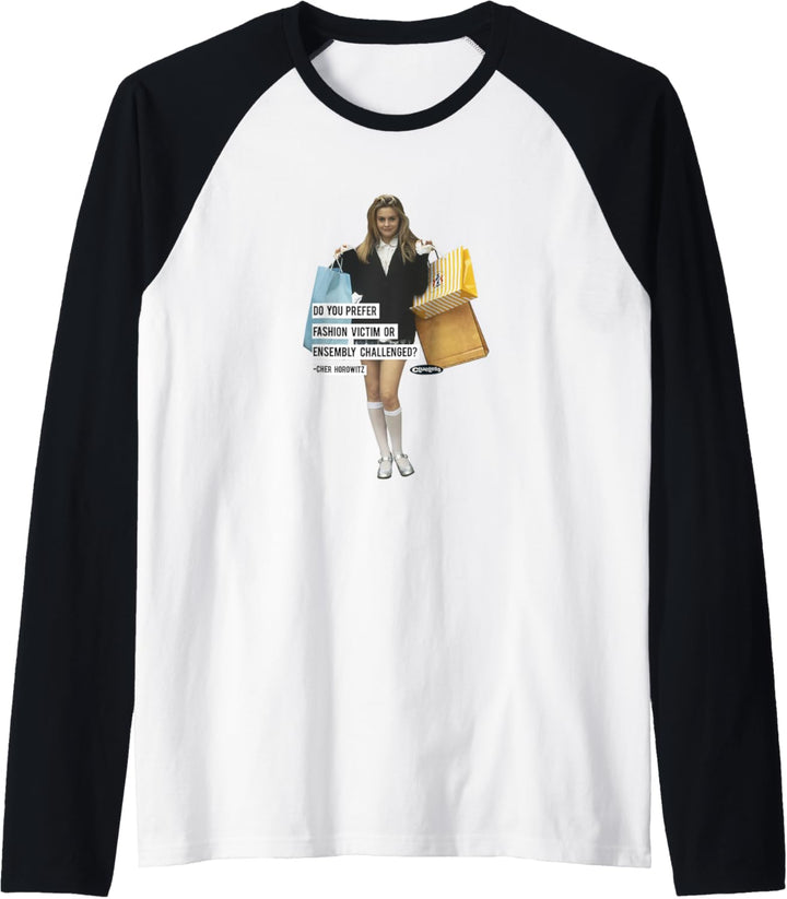 Clueless Cher Shopping Fashion Victim Raglan