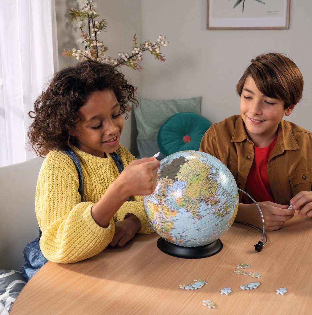 Ravensburger 3D Puzzle 11159 - Puzzle-Ball Globus in deutscher Sprache - 540 Teile - Puzzle-Ball Glo