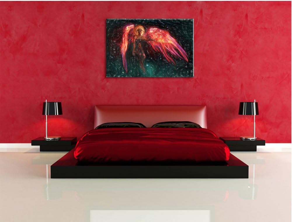 Pixxprint Alien Teufel im Weltraum als Leinwandbild/Grösse: 100x70 / Wandbild/Kunstdruck/fertig besp