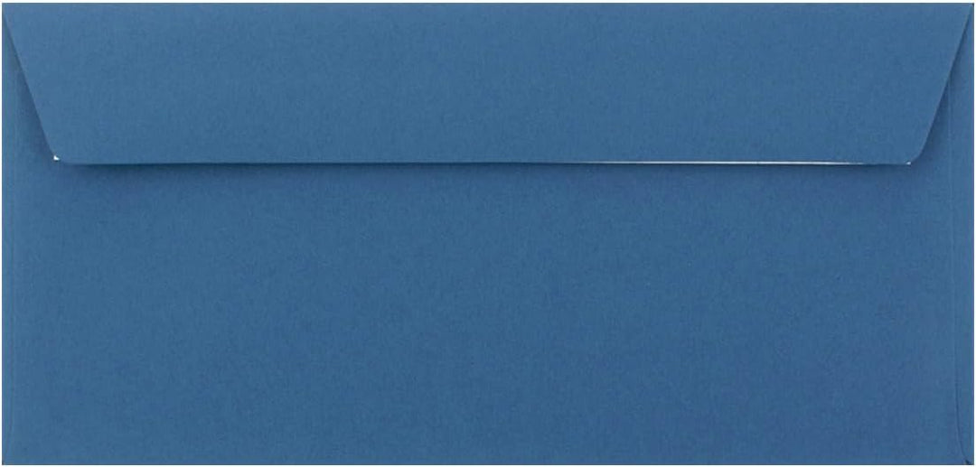 150 Brief-Umschläge DIN Lang - Royalblau/Königsblau - 110 g/m² - 11 x 22 cm - sehr formstabil - Haft