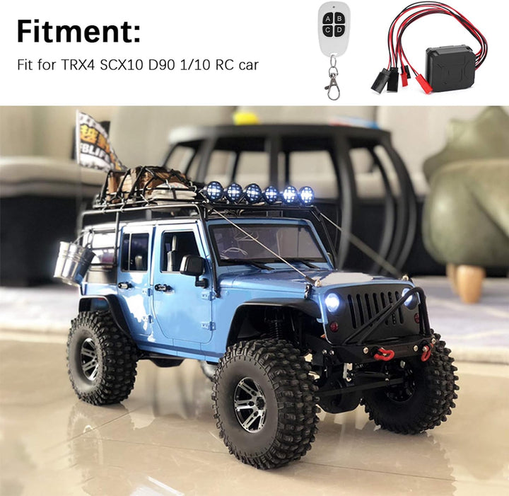 RC Car Winch, RC Car Seilwinde Metallwinde RC Winch Autozubehör für TRX4 SCX10 D90 1/10 RC Car Model