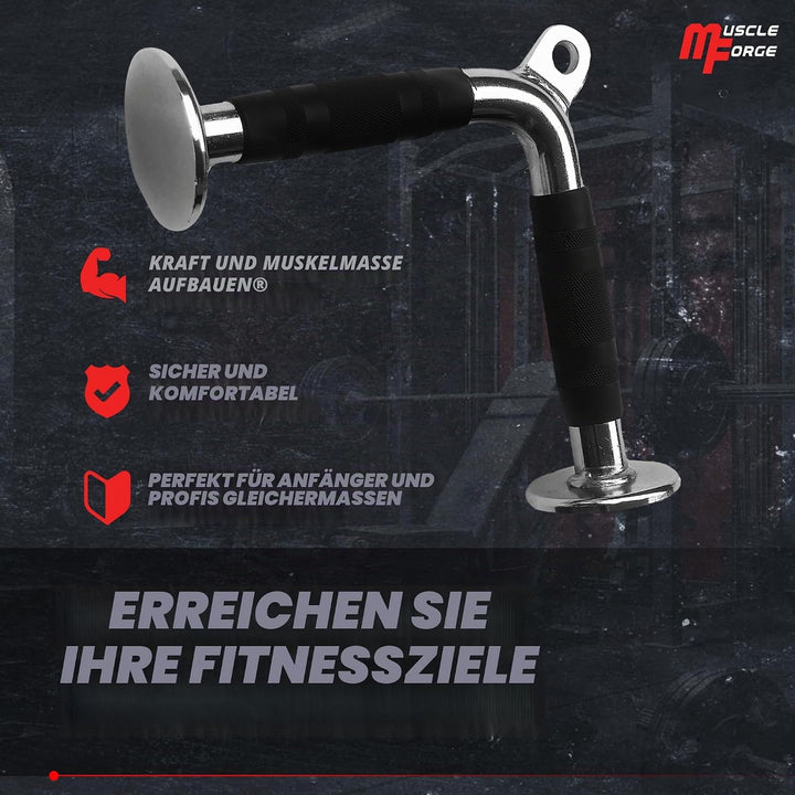 MuscleForge® Aufsatz für Latzug, Seilzug, Griff mit Drehbarem für Kabelmaschine, Kabelzug Griff für