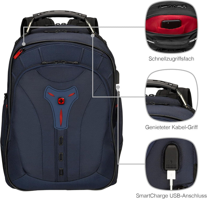 WENGER Pegasus Deluxe Laptop-Rucksack, Notebook 14 bis 16 Zoll, Tablet bis 10 Zoll, 25 l, Damen Herr