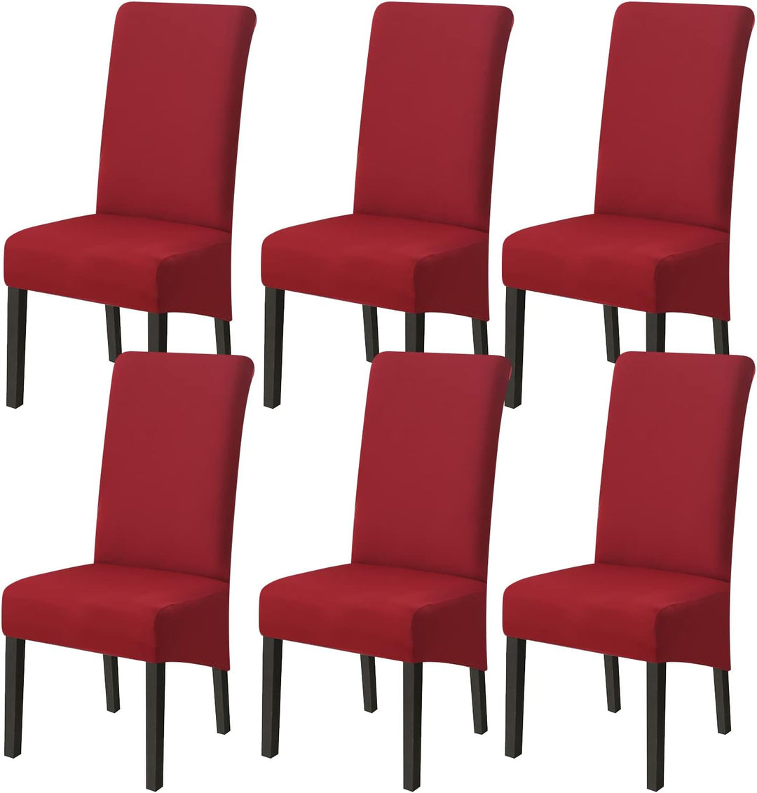 Jaotto Stuhlhussen 6er Set Stretch, XL Stuhlhussen Abwaschbar Waschbarer Elastische, Stretch Stuhlsc