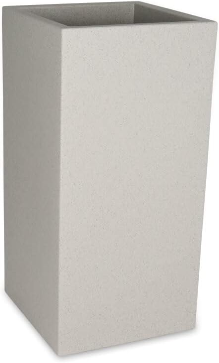 DECORAS Pflanzkübel Kunststoff Blumenkübel - Farbe: terrazzo - robuster, UV-beständiger, wetterfeste