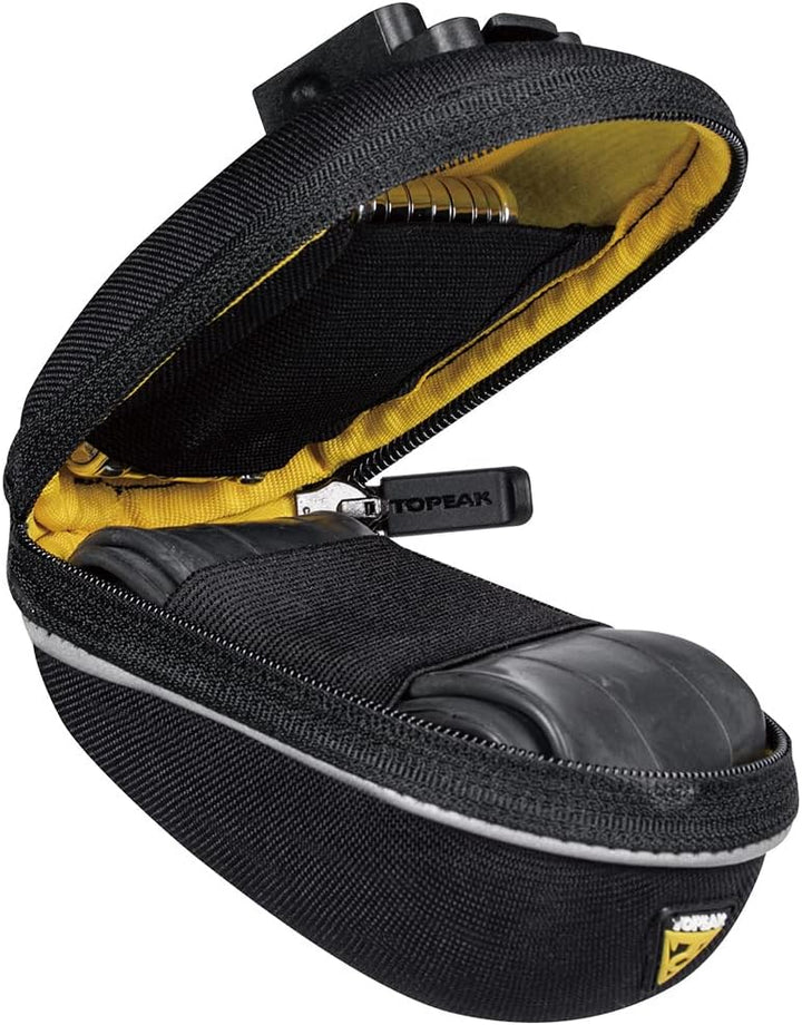 Topeak Satteltasche Pro Pack, w/Fixer F25, Black Micro (XS) (12.5 x 9 x 8.5 cm, 0.3 L) Schwarz, Micr