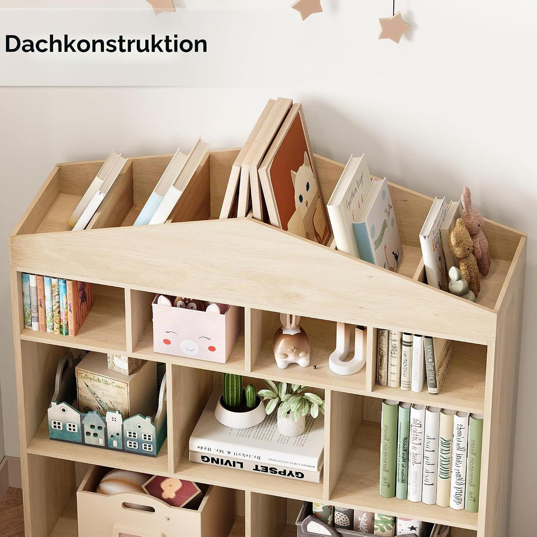 Garvee Kinder Bücherregal Hausform Regal Kinderregal Aufbewahrungsregal für Kinder Kinderzimmerregal