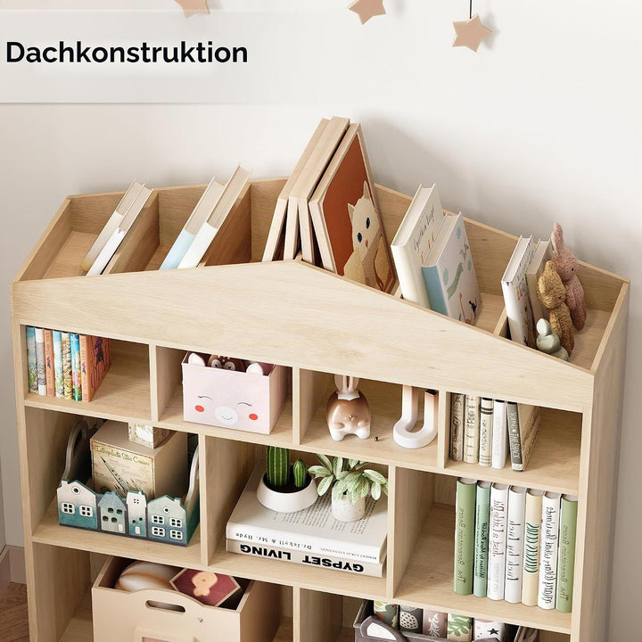 Garvee Kinder Bücherregal Hausform Regal Kinderregal Aufbewahrungsregal für Kinder Kinderzimmerregal