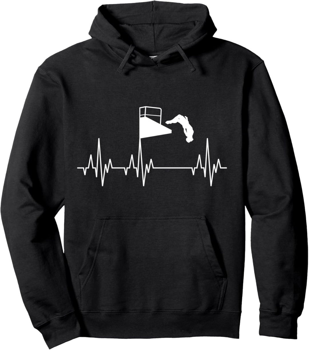 Wasserspringen Wasserspringer Turmspringen Herzschlag Lustig Pullover Hoodie
