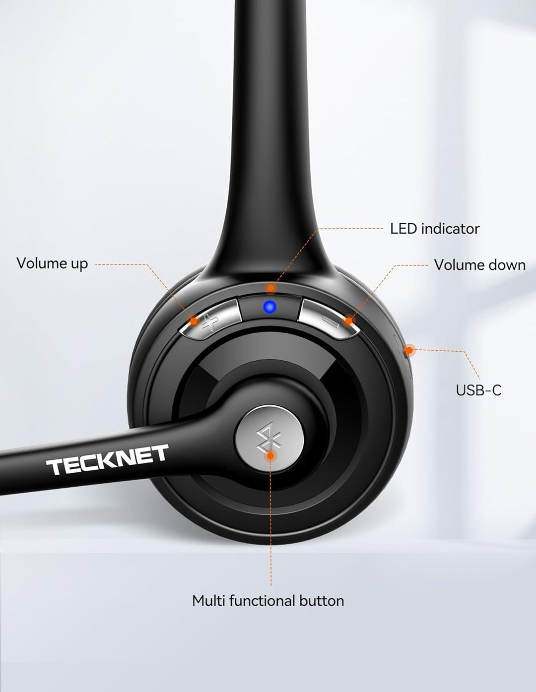 TECKNET Sport Kopfhörer, IPX7 Wasserdicht Bluetooth Kopfhörer, Bluetooth 4.1 In Ear Sport Headset mi