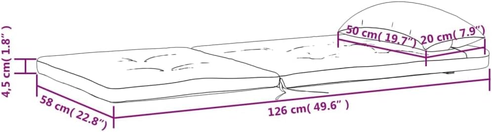 vidaXL Adirondack Auflage 2 STK., Sitzauflage für Gartenmöbel, Wasserabweisendes Sitzkissen, Stuhlki