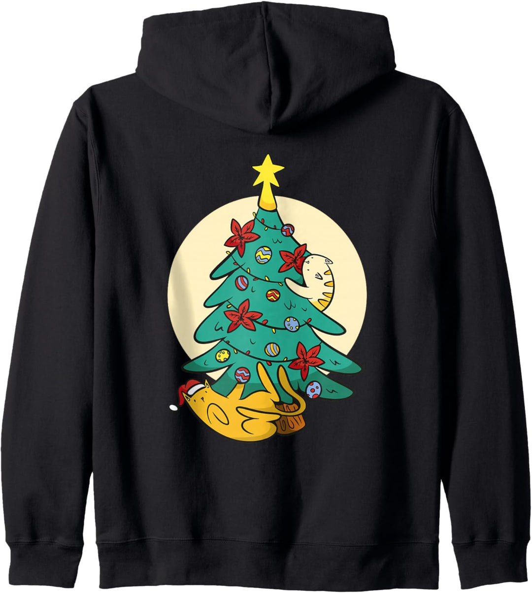 Frohe Weihnachten mit Katzen Weihnachtsbaum Cat Tree Kapuzenjacke