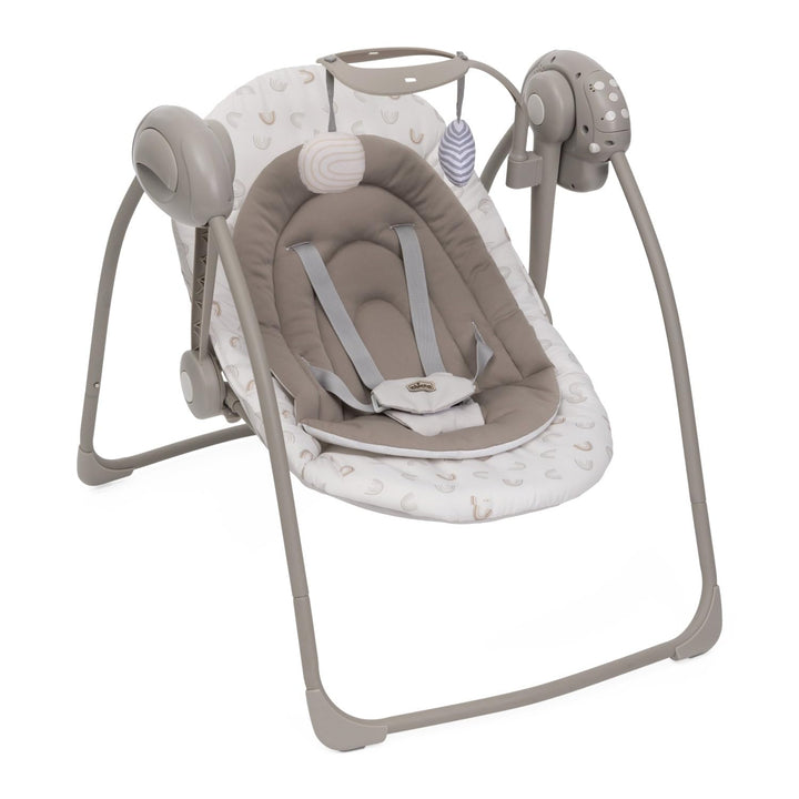 Chicco Swing&Play Elektrische Babyschaukel ab 0 Monaten+, 5 Schaukelgeschwindigkeiten, Beruhigende M