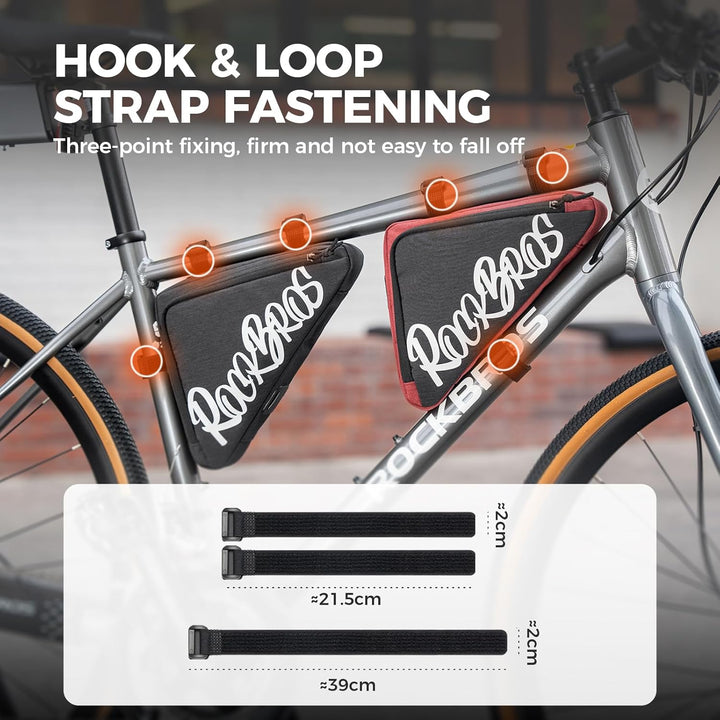 ROCKBROS Rahmentasche Fahrrad Dreieckstasche für MTB Rennräder Ebike Triangle Bag Fahrradtasche Rahm