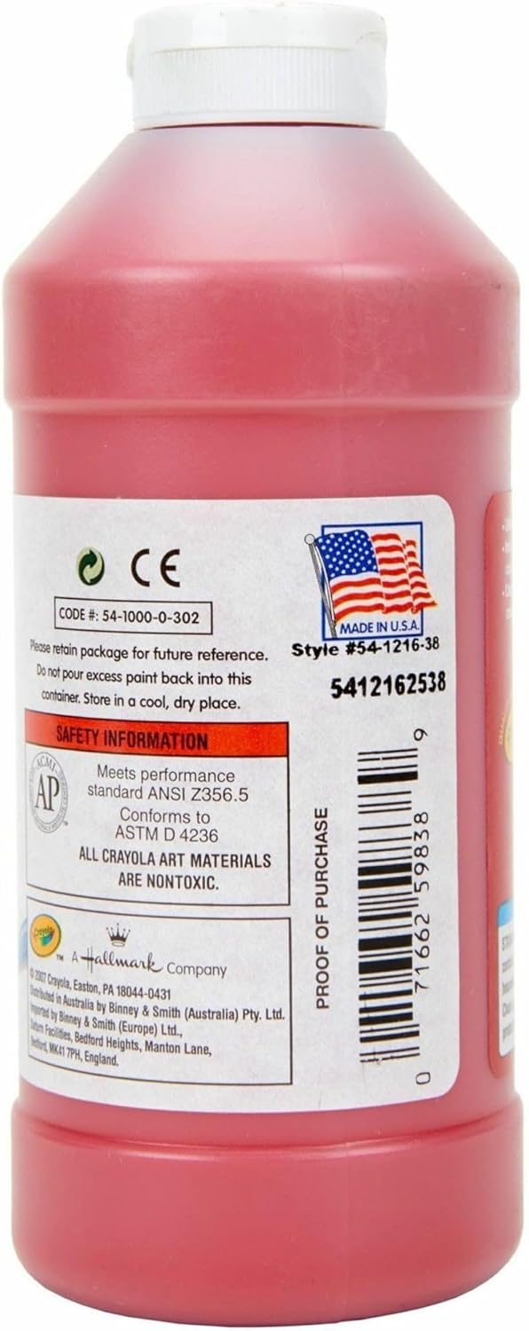 Premier Tempera Paint, Red, 16 oz Rot, Rot