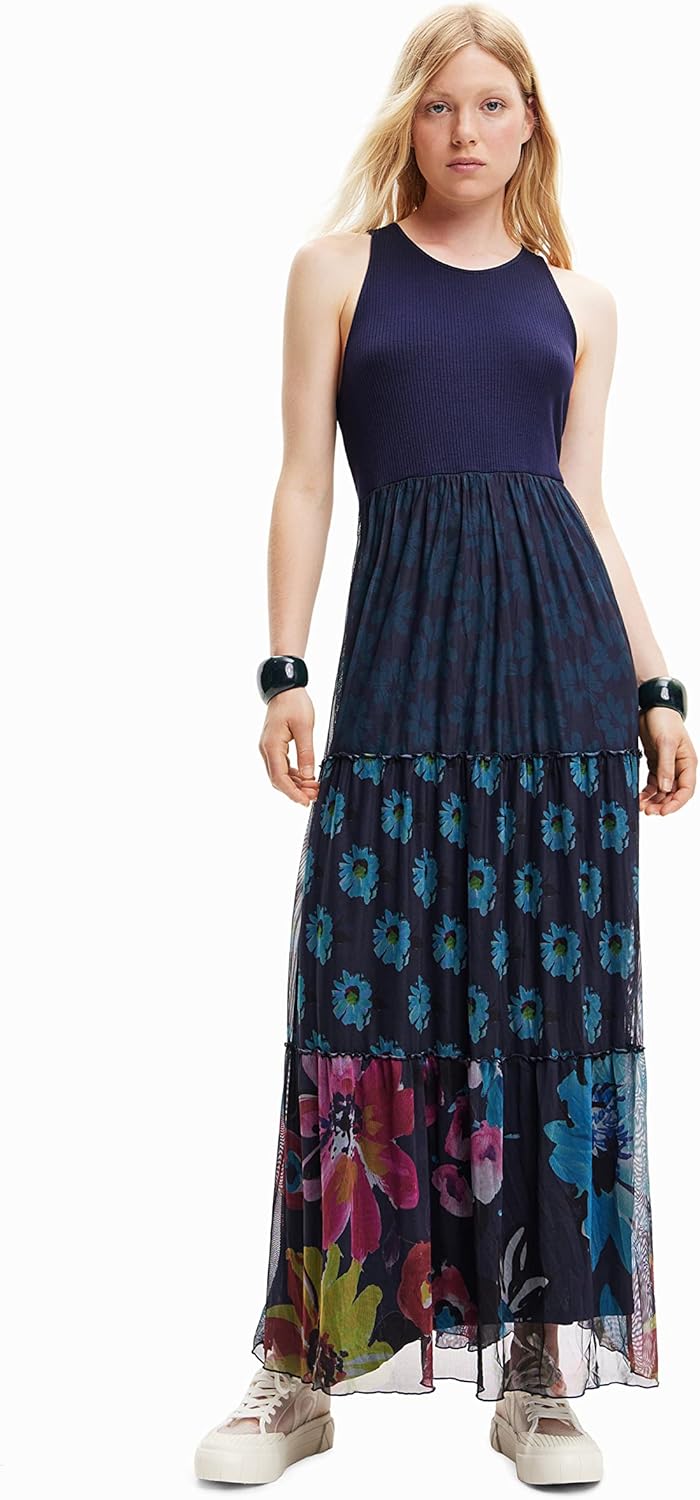 Desigual Damen Dress XS Blau, XS Blau