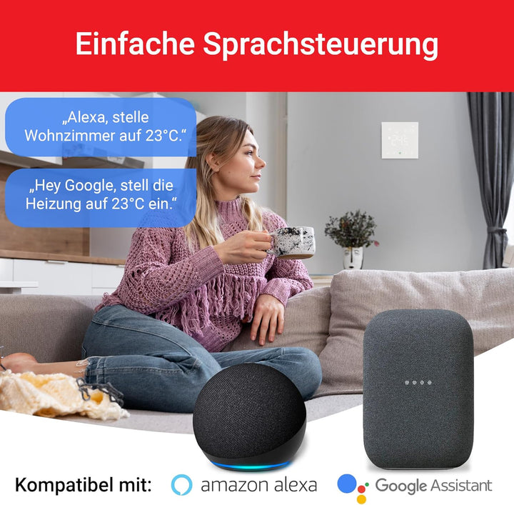 Elektrobock PT741W-EI Raumthermostat mit WiFi | Smartes Thermostat für Fussbodenheizung & Elektrohei