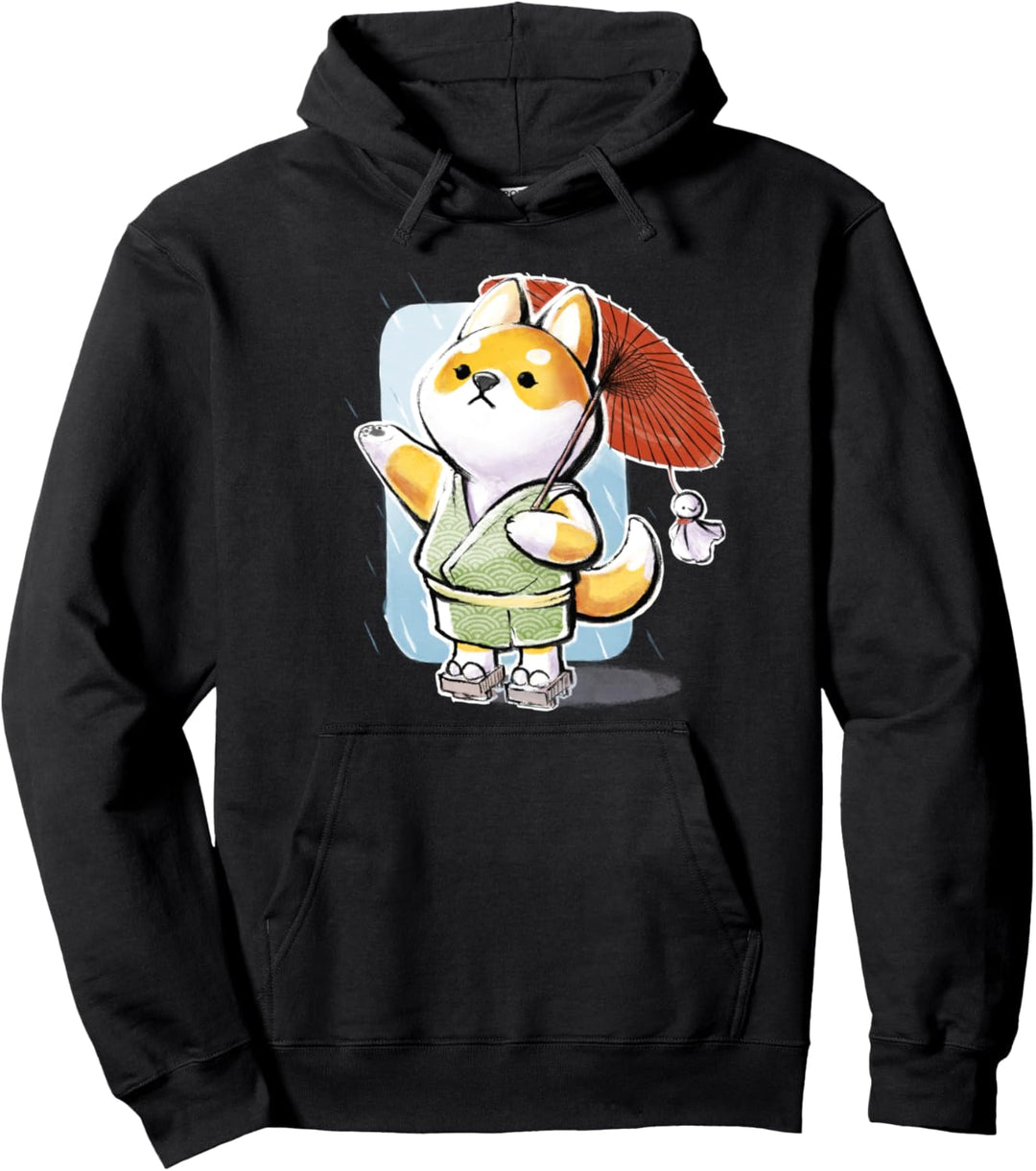 Shiba Inu Niedlicher Hund Japanischer Regen Pullover Hoodie