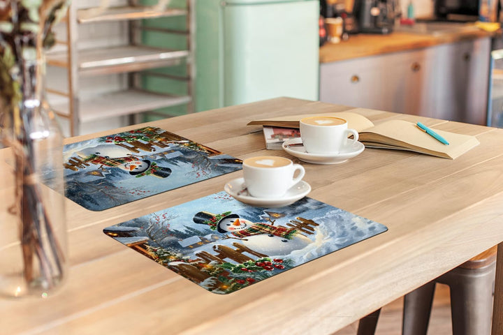 KitchenYeah© Platzsets Abwaschbar 6-Teilig 45x30 cm Tischsets Platzdeckchen rutschfeste Platzset Unt