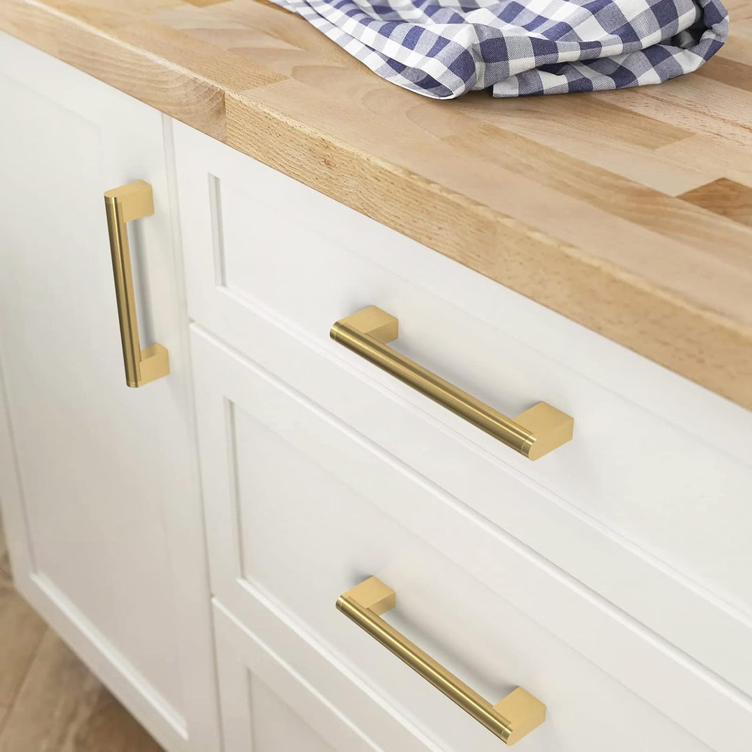 FURNIWARE 10 Stück Möbelgriffe, 192mm Bohrlochabstand Edelstahl Möbelgriffe Schrankgriffe Küche Kabi