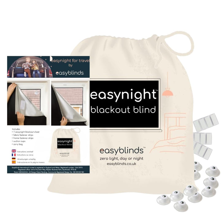 easynight Tragbare Verdunklungsfolie für Fenster, für Reisen 2.3m x 1.45m Schwarz B145 x H230 cm, Sc