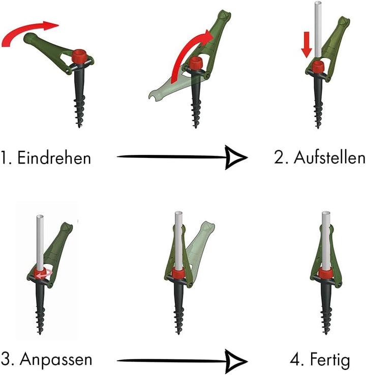 Krinner® Vario Drill Erdanker Angelzubehör als Sonnenschirmständer, Kescher- oder Angelrutenhalterun
