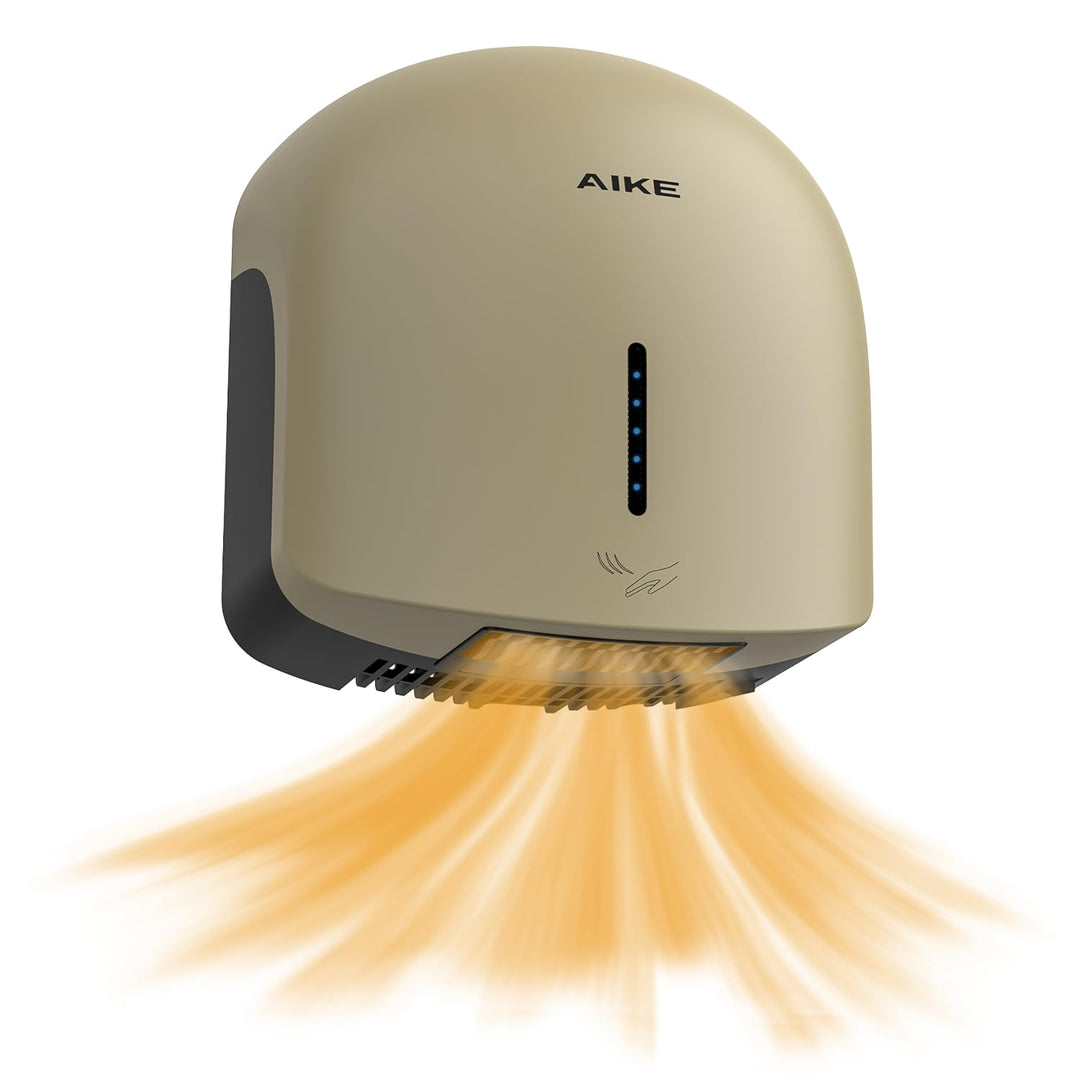 AIKE GentleAir Warmluft Handtrockner, Leise für Zuhause & Bäder, AC220V-240V, Düne Gelb, Düne Gelb