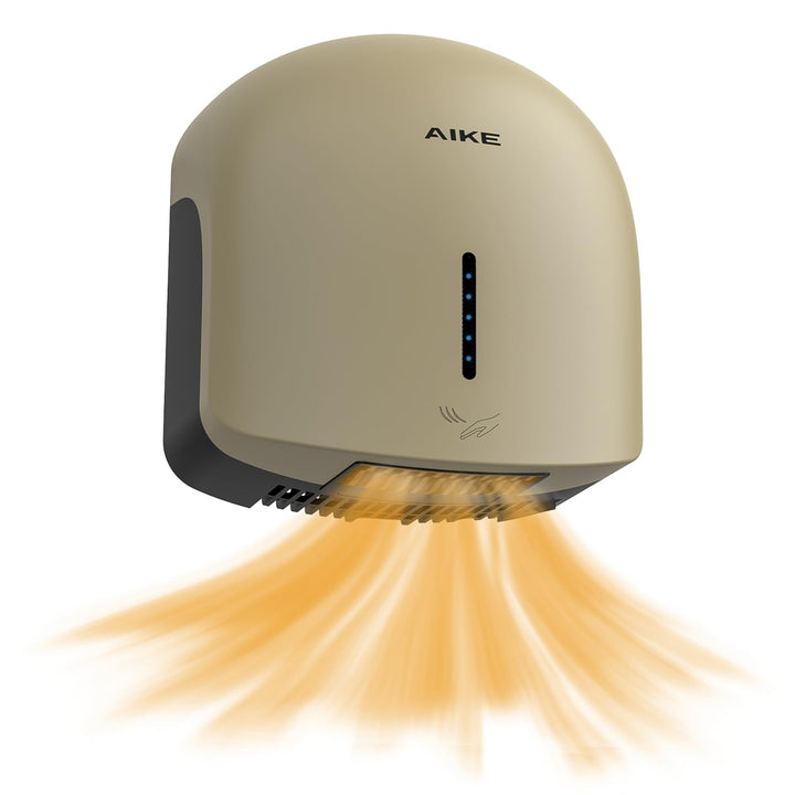 AIKE GentleAir Warmluft Handtrockner, Leise für Zuhause & Bäder, AC220V-240V, Düne Gelb, Düne Gelb