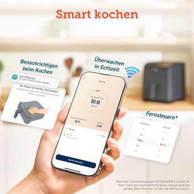 COSORI Heissluftfritteuse mit Dual Blaze Tech, 6,4 Liter Smart Airfryer mit Full Touch Screen, 12 Mu