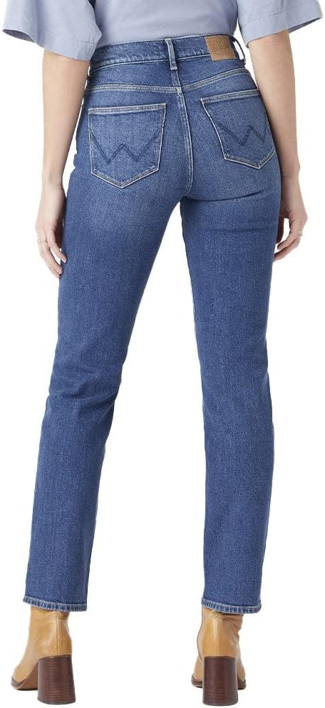 Wrangler Damen Straight Jeans 29W / 32L Airblue, 29W / 32L Airblue