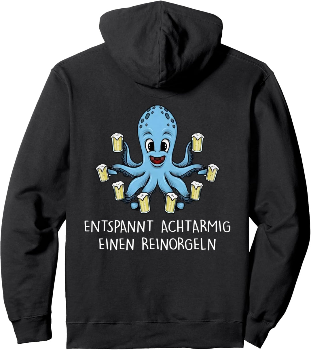 entspannt achtarmig einen reinorgeln oktopus Pullover Hoodie