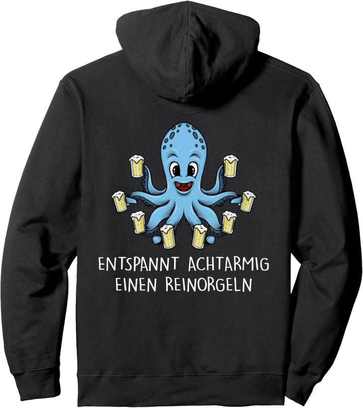 entspannt achtarmig einen reinorgeln oktopus Pullover Hoodie