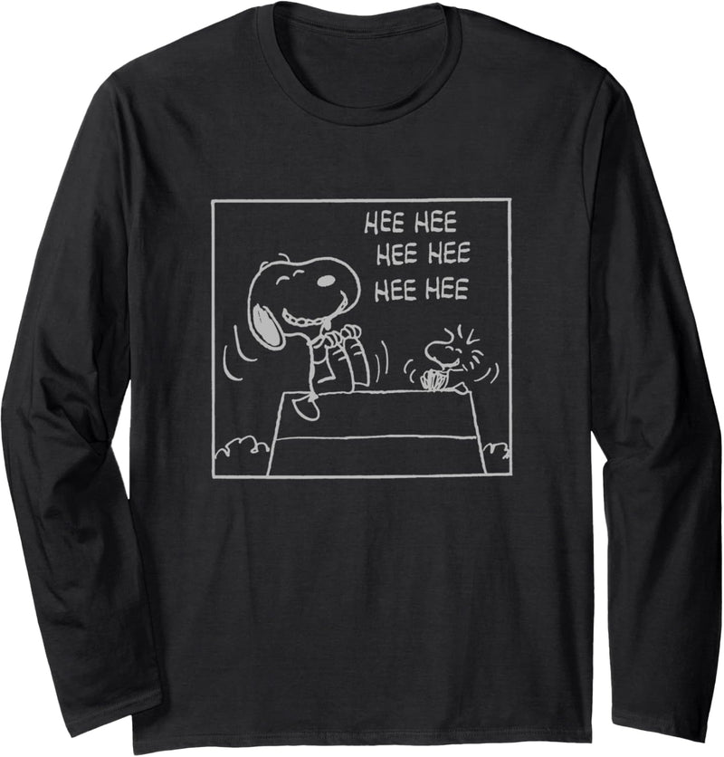 Peanuts Snoopy and Woodstock He He He Langarmshirt