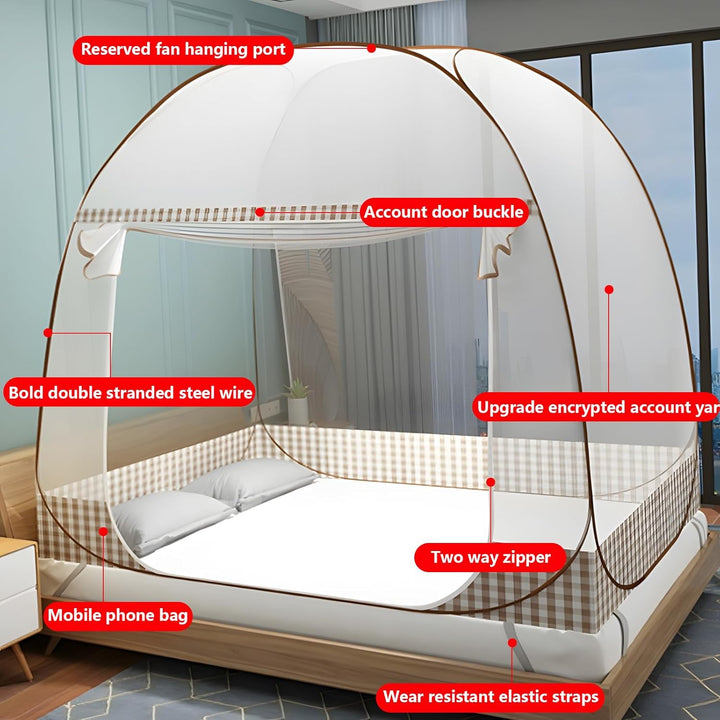 Moskitonetz Bett, Faltbares Doppeltür Moskitonetz Pop Up, Tragbares Moskitonetz Reise, Grosses Mücke