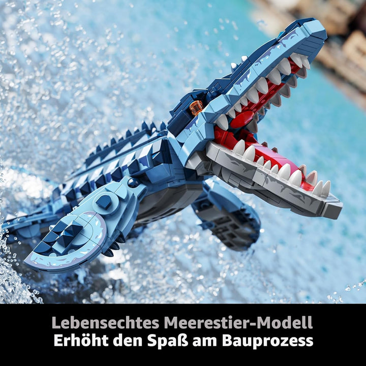 TYCOLE Mosasaurus Bauspielzeug - 805 PCS Dino Spielzeug Modell, Dinosaurier ab 7 Jahre für Jungen Ma