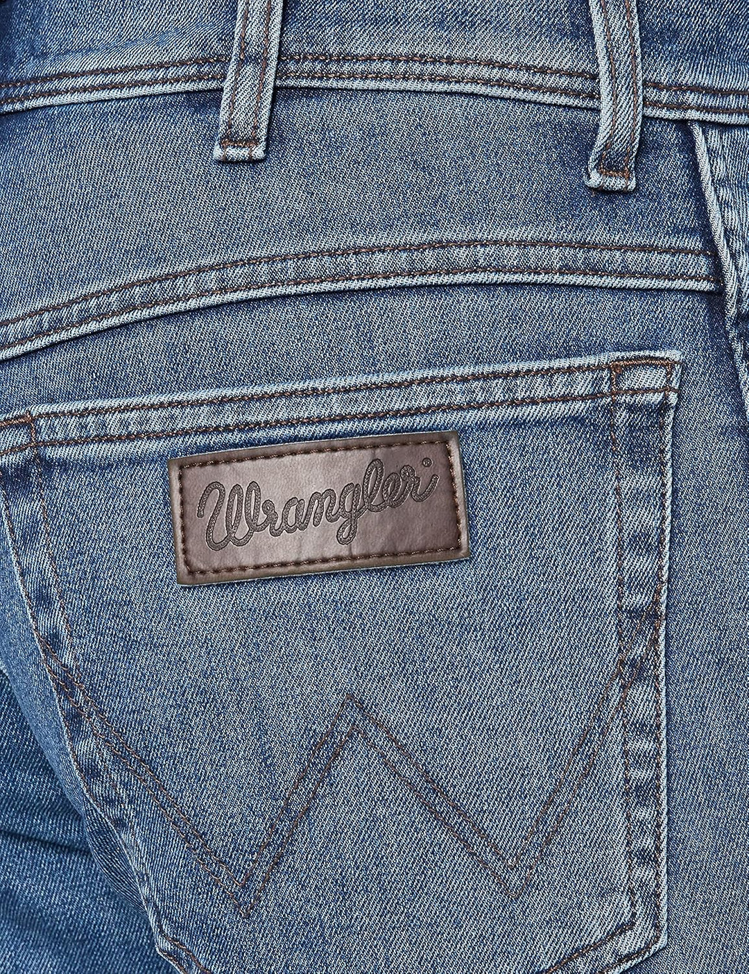 Wrangler Herren Jeans Texas - Regular Fit - Blau - Rustic W29-W50 Stretch 34W / 34L Blau (Easy Brush