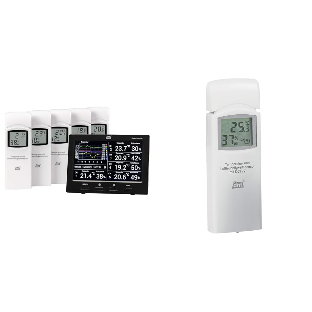 dnt Raumklimastation RoomLogg PRO + Zusatz-Thermo-/Hygrosensor Raumklimastation & Zusatzsensor, Raum