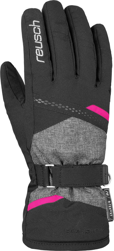 Reusch Hannah R-TEX® XT Blck/Blck Melang/Pink Glo 7, Blck/Blck Melang/Pink Glo 7