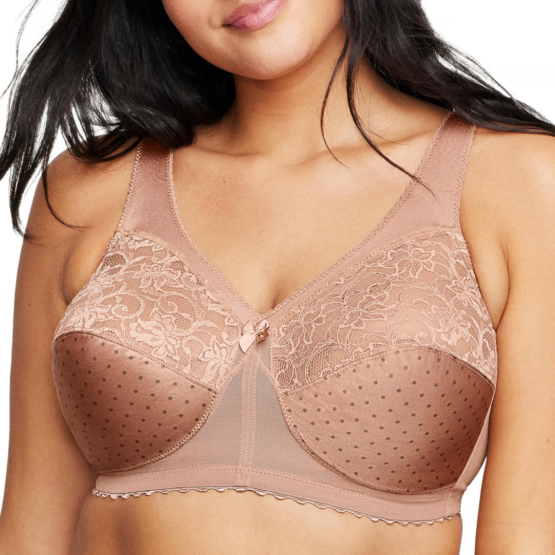 Glamorise Damen Bügelloser MagicLift-Stütz-BH für grosse Grössen Nr. 1000 85C Mokka, 85C Mokka