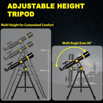 Teleskop, Teleskope für Erwachsene, professionelle Astronomie, 90 mm Öffnung, 700 mm Hochleistungste